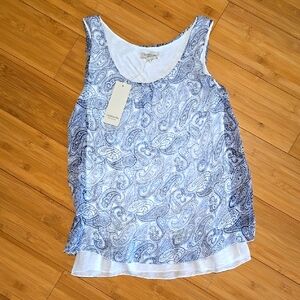 NWT Paisley Print Silk Top S